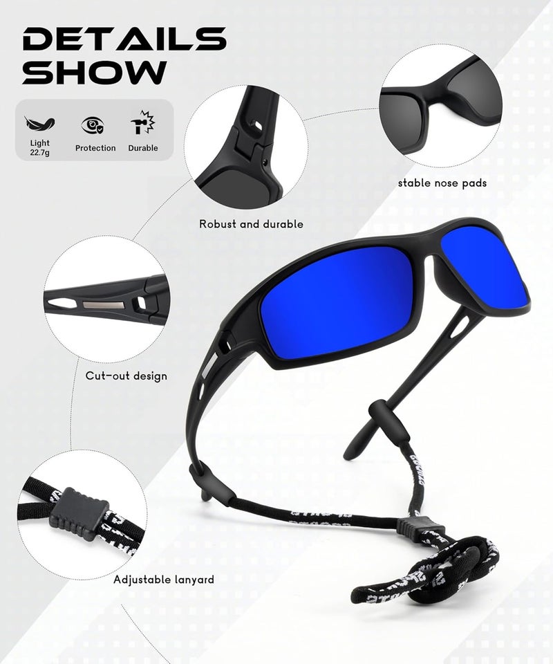OUKEMAX Polarized Sunglasses Men, Sports Sun Glasses Womens UV400 Protection for Fishing Running Driving - Image 4
